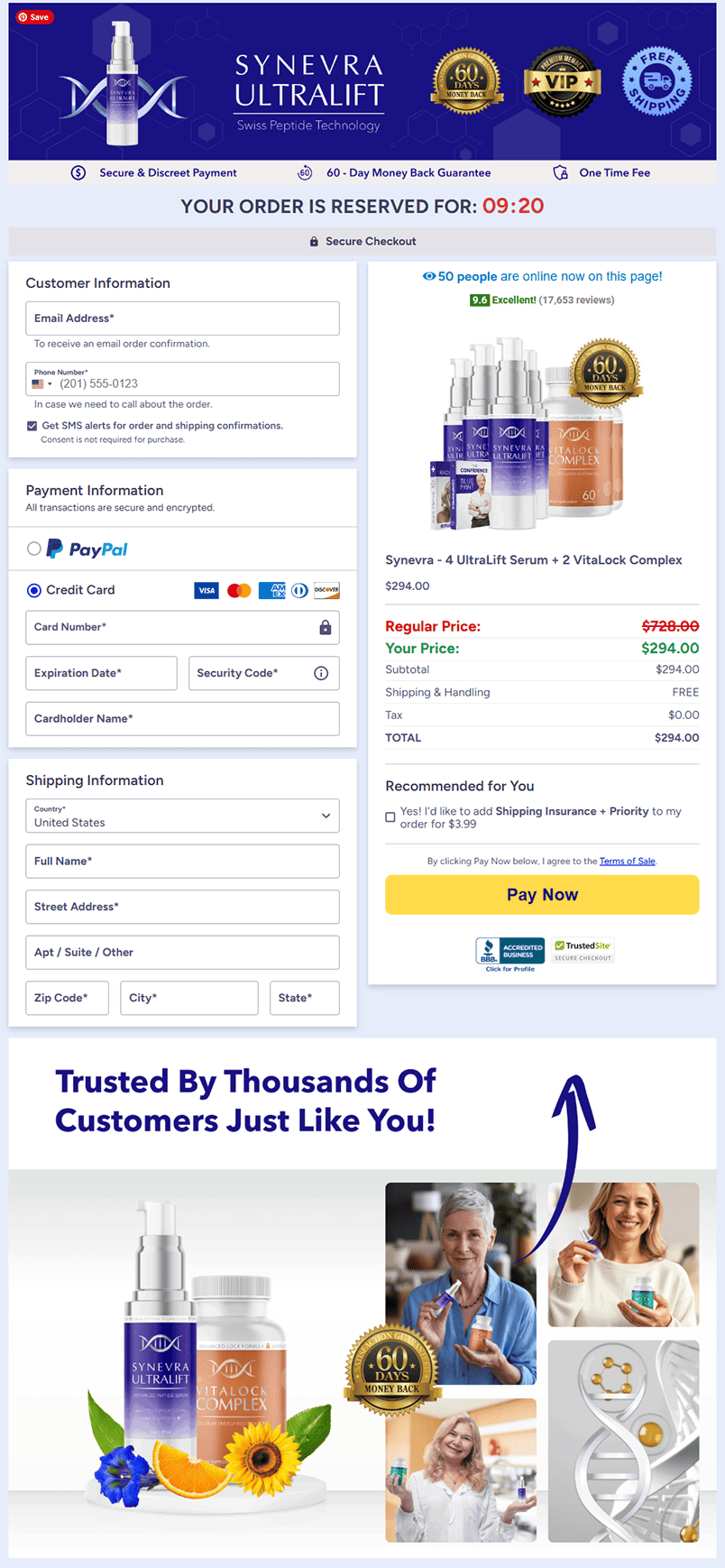 Synevra UltraLift-best-order-page